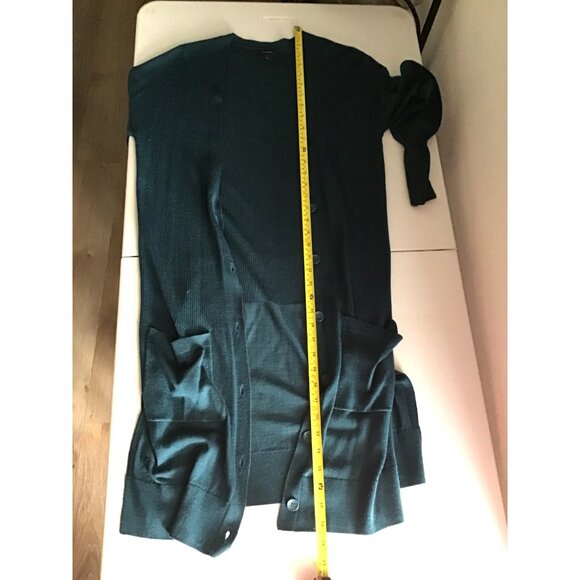 HALOGEN- WOMENS GREEN OPEN FRONT SIDE POCKETS CARDIGAN SIZE SMALL - Picture 7 of 7